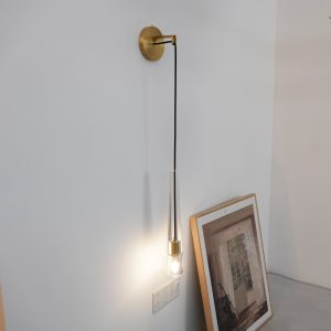 Lampa Ścienna ABNER Kryształowa Mosiężna 12cm Elegancka