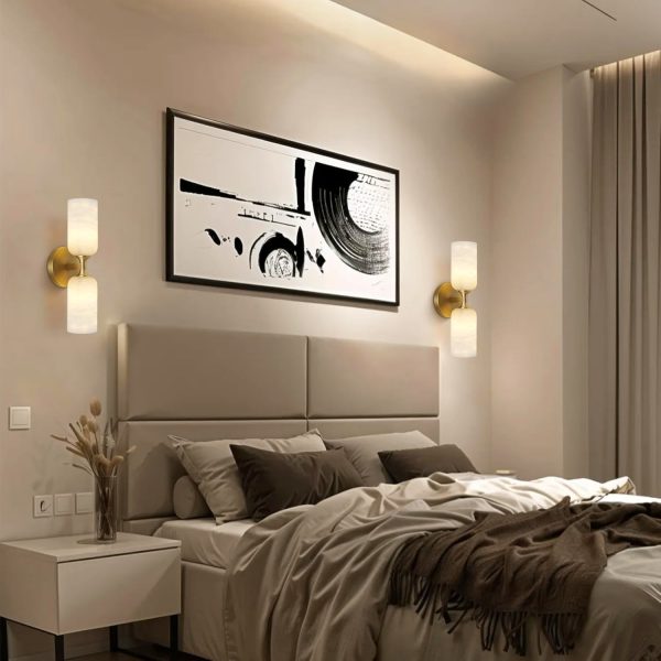 Monty - Lampa ścienna w stylu minimalistycznym z alabastru