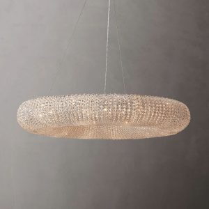 Asaka - Elegancka przydymiona kryształowa lampa Ø104 cm