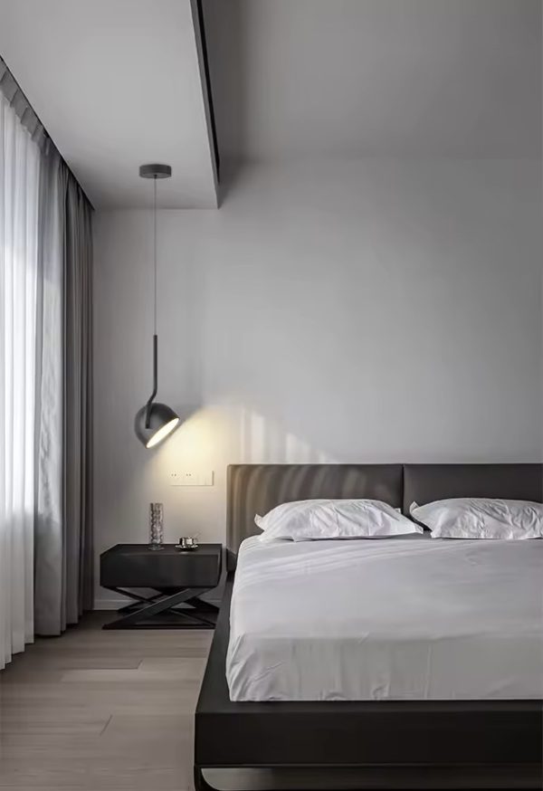 Skandynawska lampa wisząca LED z obrotowym kloszem