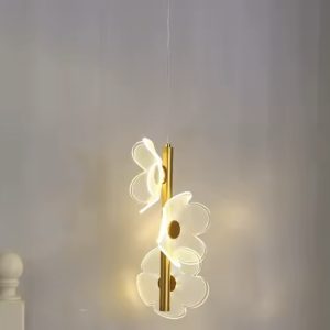 Lampa wisząca w stylu nowoczesnym z kwiatowym motywem