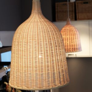 Screenshot Lampa wisząca rattanowa w kształcie dzwonu naturalna dekoracja