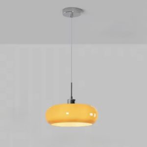 Lampa sufitowa Formlicht, mosiądz, biały/pomarańczowy, styl Bauhaus, Ø28/40cm