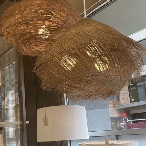 Rattanowa lampa wisząca Nesta w stylu Boho