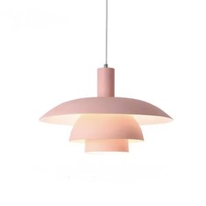 Trójwarstwowa lampa wisząca z aluminiowymi kloszami 40 cm