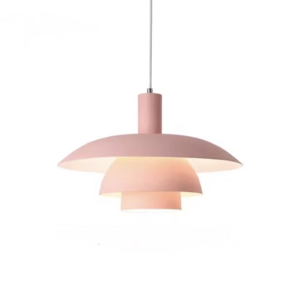 Trójwarstwowa lampa wisząca z aluminiowymi kloszami 40 cm