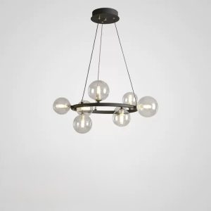 Lampa wisząca Mori w stylu skandynawskim z metalowymi kulkami