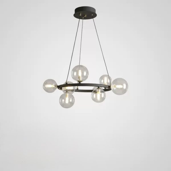 Lampa wisząca Mori w stylu skandynawskim z metalowymi kulkami