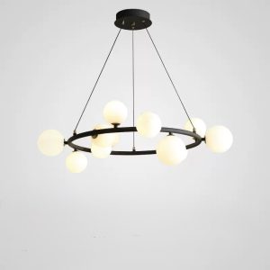 Lampa wisząca Mori w stylu skandynawskim z metalowymi kulkami