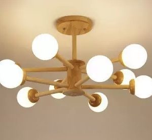 Lampa sufitowa Origin w drewnianym stylu molekularnym