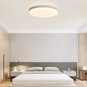 Alexandris - Plafon trawertynowy nowoczesny żółty i biały do salonu, Ø27/38/48 cm