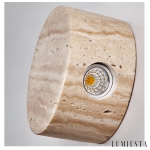 Auretris - Plafon trawertynowy, żółty, do korytarza i łazienki, Ø10x5 cm