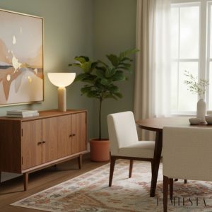 Aureveta - Lampa stołowa trawertynowa żółto-biała do salonu/sypialni Ø34x47 cm