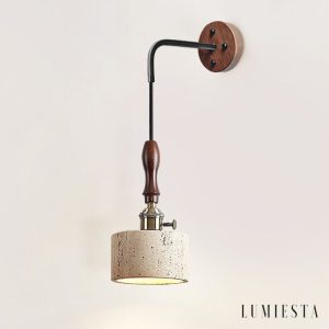 Lumiesta-aurevyn-kinkiet-trawertynowo-metalowy-tyciemny-orzech-do-salonu-12x22cm-6.jpg Aurevyn - Kinkiet trawertynowo-metalowy, żółty/ciemny orzech do salonu, Ø12x22cm