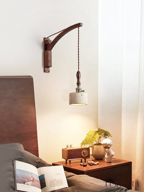 Lumiesta-aurevyn-kinkiet-trawertynowo-metalowy-tyciemny-orzech-do-salonu-12x22cm-7.jpg Aurevyn - Kinkiet trawertynowo-metalowy, żółty/ciemny orzech do salonu, Ø12x22cm