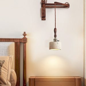 Lumiesta-aurevyn-kinkiet-trawertynowo-metalowy-tyciemny-orzech-do-salonu-12x22cm-9.jpg Aurevyn - Kinkiet trawertynowo-metalowy, żółty/ciemny orzech do salonu, Ø12x22cm