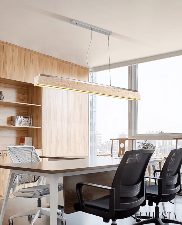 Barcelis - Plafon trawertynowy, żółty do salonu, Ø120 x 9 cm