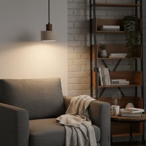 Bordeauxa - Lampa wisząca trawertynowa żółta, nad stół, Ø12/15/21 cm