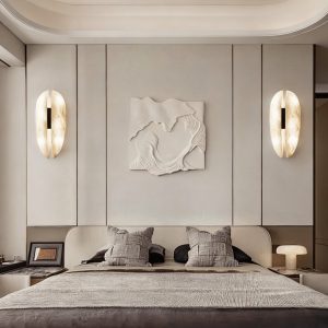 Citaria - Lampa wisząca nowoczesna alabastrowa, czarno-biała do salonu, Ø19/23 cm