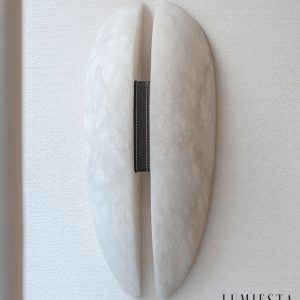 Citaria - Lampa wisząca nowoczesna alabastrowa, czarno-biała do salonu, Ø19/23 cm