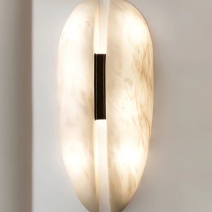 Citaria - Lampa wisząca nowoczesna alabastrowa, czarno-biała do salonu, Ø19/23 cm