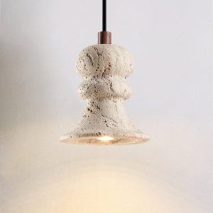 Lumiesta-genovix-lampa-wiszca-trawertynowa-ta-nad-st-12x13cm-1.jpg Genovix - Lampa wisząca trawertynowa żółta nad stół Ø12x13cm