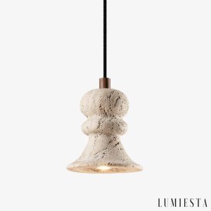 Lumiesta-genovix-lampa-wiszca-trawertynowa-ta-nad-st-12x13cm.jpg Genovix - Lampa wisząca trawertynowa żółta nad stół Ø12x13cm
