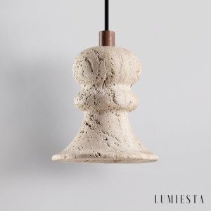 Lumiesta-genovix-lampa-wiszca-trawertynowa-ta-nad-st-12x13cm-4.jpg Genovix - Lampa wisząca trawertynowa żółta nad stół Ø12x13cm