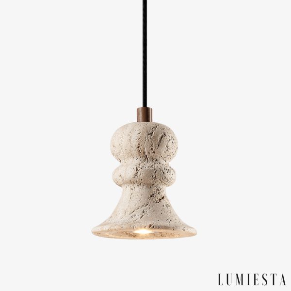 Lumiesta-genovix-lampa-wiszca-trawertynowa-ta-nad-st-12x13cm.jpg Genovix - Lampa wisząca trawertynowa żółta nad stół Ø12x13cm