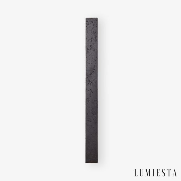 Limana - Lampa wisząca trawertynowa, czarna, do jadalni, Ø5 x 60/90/120 cm