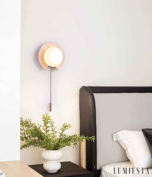 PacificaX - Lampa wisząca trawertynowa, żółty trawertyn i biały do salonu, Ø22 cm