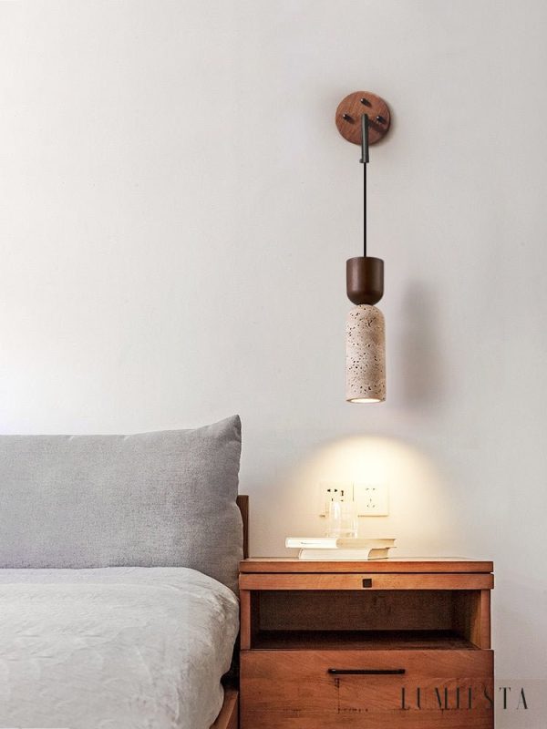 Lumiesta-panthoris-kinkiet-drewniano-trawertynowy-orzechowy-do-salonu-7x19-cm-4.jpg Panthoris - Kinkiet drewniano-trawertynowy, orzechowy do salonu, Ø7x19 cm