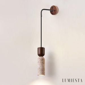 Lumiesta-panthoris-kinkiet-drewniano-trawertynowy-orzechowy-do-salonu-7x19-cm-6.jpg Panthoris - Kinkiet drewniano-trawertynowy, orzechowy do salonu, Ø7x19 cm