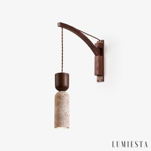 Lumiesta-panthoris-kinkiet-drewniano-trawertynowy-orzechowy-do-salonu-7x19-cm-7.jpg Panthoris - Kinkiet drewniano-trawertynowy, orzechowy do salonu, Ø7x19 cm