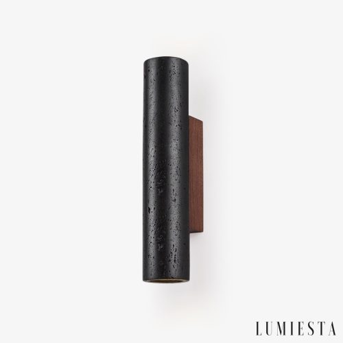 Lumiesta-puglis-kinkiet-drewniany-z-czarnym-trawertynem-do-salonu-7x16233260-cm.jpg Puglis - Kinkiet drewniany z czarnym trawertynem do salonu, Ø7x16/23/32/60 cm