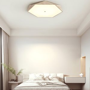 Quitarra - Plafon trawertynowy z LED, żółto-biały do salonu, Ø40/50/60 cm