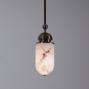 Lumiesta-romalux-lampa-wiszca-nowoczesna-alabastrowa-brzowo-biaa-do-salonu-15x35cm-5.jpg RomaLux - Lampa wisząca nowoczesna, alabastrowa brązowo-biała do salonu Ø15x35cm