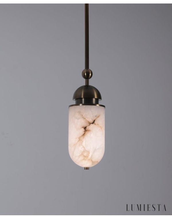 Lumiesta-romalux-lampa-wiszca-nowoczesna-alabastrowa-brzowo-biaa-do-salonu-15x35cm-5.jpg RomaLux - Lampa wisząca nowoczesna, alabastrowa brązowo-biała do salonu Ø15x35cm