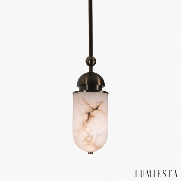 Lumiesta-romalux-lampa-wiszca-nowoczesna-alabastrowa-brzowo-biaa-do-salonu-15x35cm.jpg RomaLux - Lampa wisząca nowoczesna, alabastrowa brązowo-biała do salonu Ø15x35cm