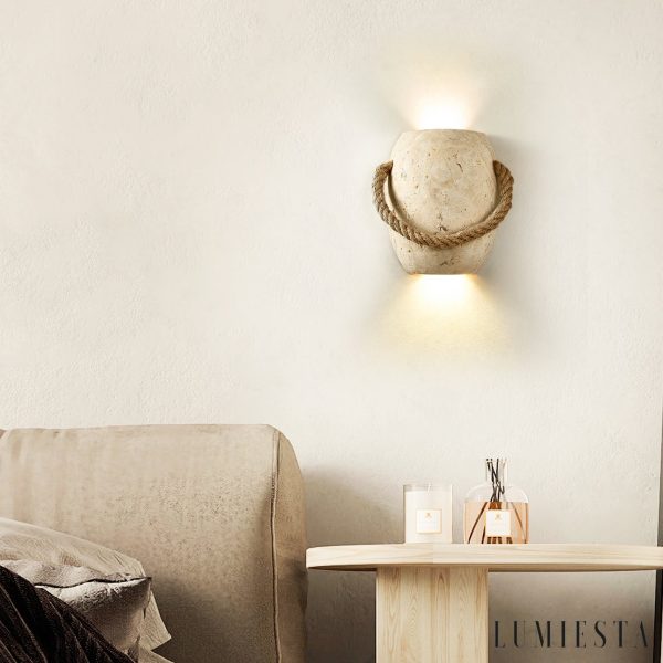 Lumiesta-romara-lampa-wiszca-trawertynowa-ta-ze-sznurem-konopnym-nad-st-16x20cm-4.jpg Romara - Lampa wisząca trawertynowa żółta ze sznurem konopnym nad stół Ø16x20cm