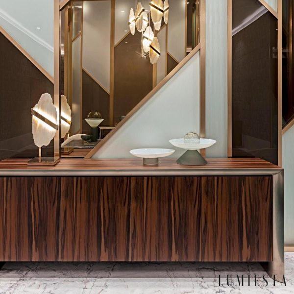 Romastra - Lampa wisząca alabastrowa, złota i biała do salonu, Ø80 x H200 cm