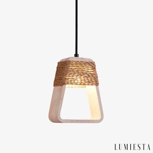 Lumiesta-santiaga-lampa-wiszca-trawertynowa-ta-do-jadalni-15h18-cm.jpg Santiaga - Lampa wisząca trawertynowa, żółta do jadalni, Ø15×H18 cm