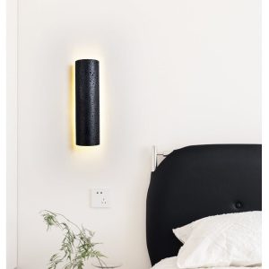 Sintria - Lampa wisząca czarna trawertynowa do jadalni, Ø10x35/60/90/120 cm