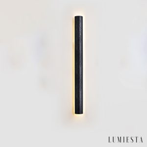 Sintria - Lampa wisząca czarna trawertynowa do jadalni, Ø10x35/60/90/120 cm