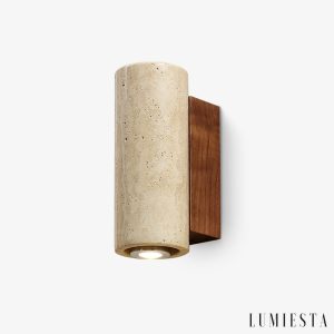 Lumiesta-sloneva-kinkiet-trawertynowy-orzechowy-do-salonu-i-sypialni-7x23-cm.jpg Sloneva - Kinkiet trawertynowy, orzechowy, do salonu i sypialni, Ø7x23 cm