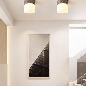 Soliventa - Lampa sufitowa trawertynowa, żółty lub szary do korytarza, Ø12x13 cm