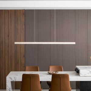 Toledis - Lampa wisząca trawertynowa, orzechowa do jadalni, Ø80/100/120/150 cm