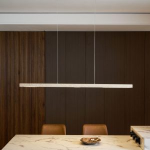 Toledis - Lampa wisząca trawertynowa, orzechowa do jadalni, Ø80/100/120/150 cm