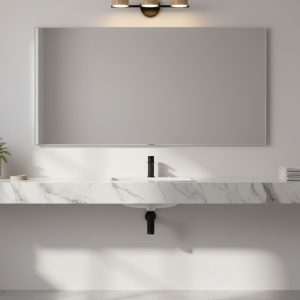 UrbinoX - Kinkiet trawertynowy miedziany, do łazienki nad lustro, Ø32/46 cm