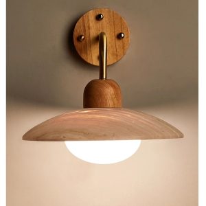 Veronix - Kinkiet nowoczesny trawertynowy złoty do salonu i sypialni Ø25x20cm